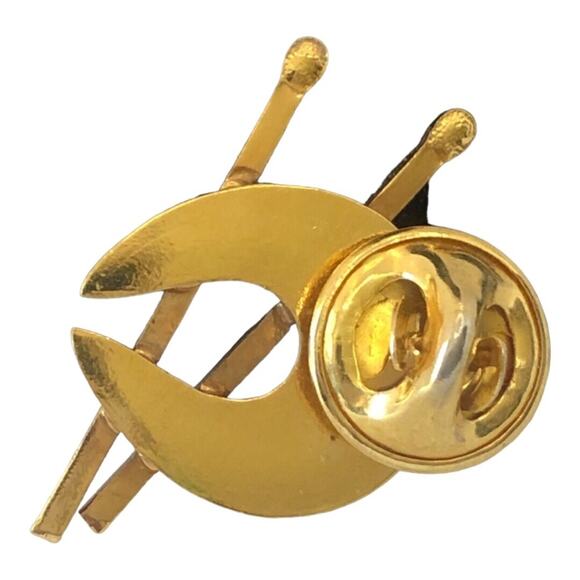 Vintage Artist's Palette Brush Paints Gold Tone Pin/Brooch - Picture 8 of 8